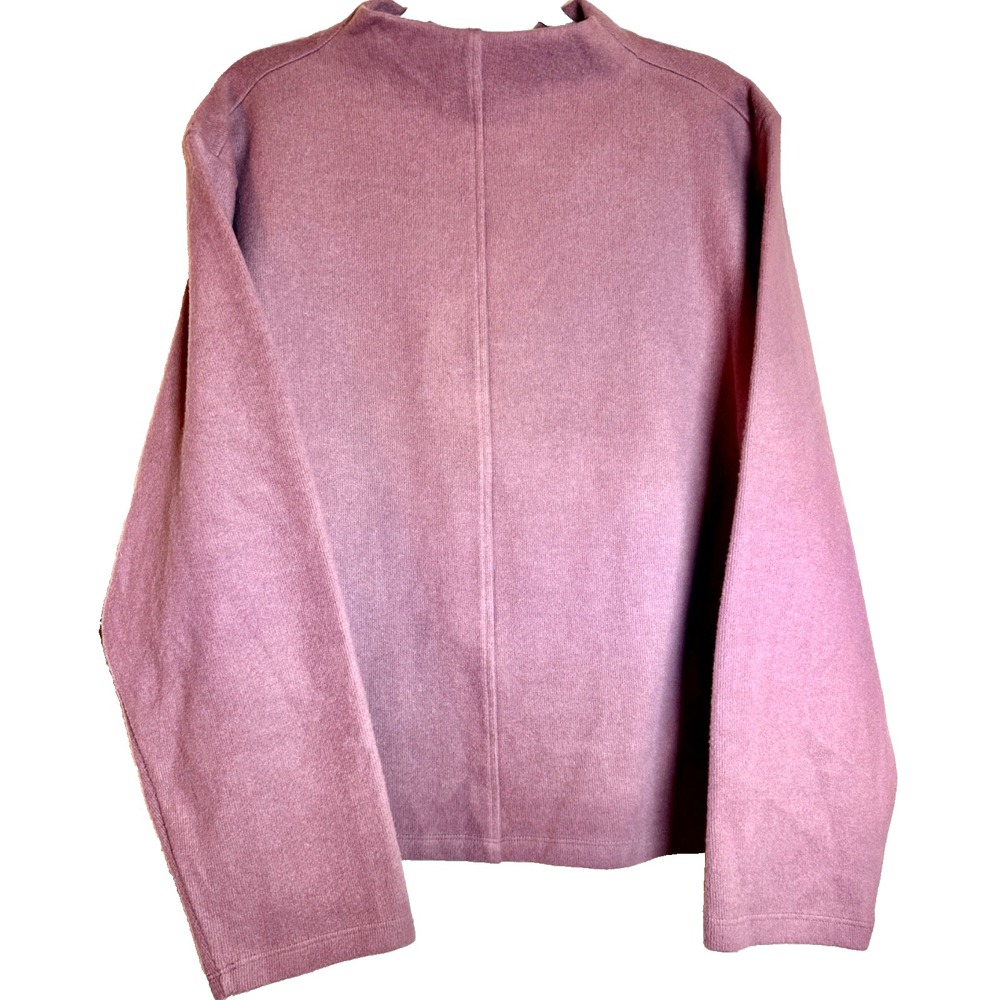 A New Day Women's XL Suede-like mock turtle neck pullover Mauve Sweater